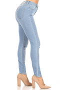 High Rise Knee Cut Skinny Jean ENCORE JEANS.CORP