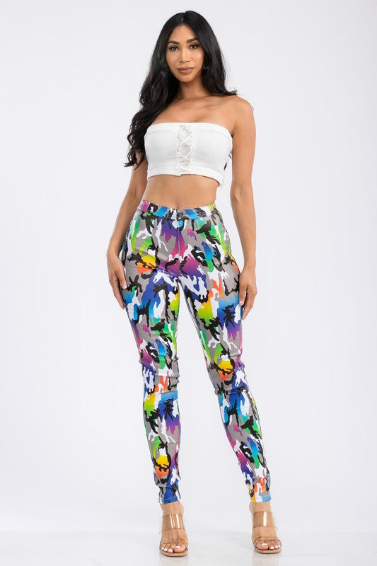 High Waist Camo Disco Pants JC & JQ INC