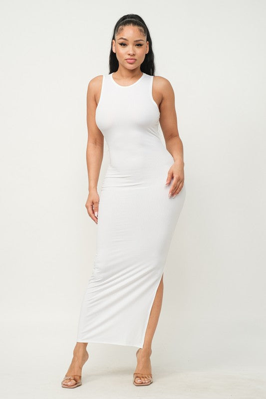 Sleeveless Side Slit Bodycon Dress JULIA