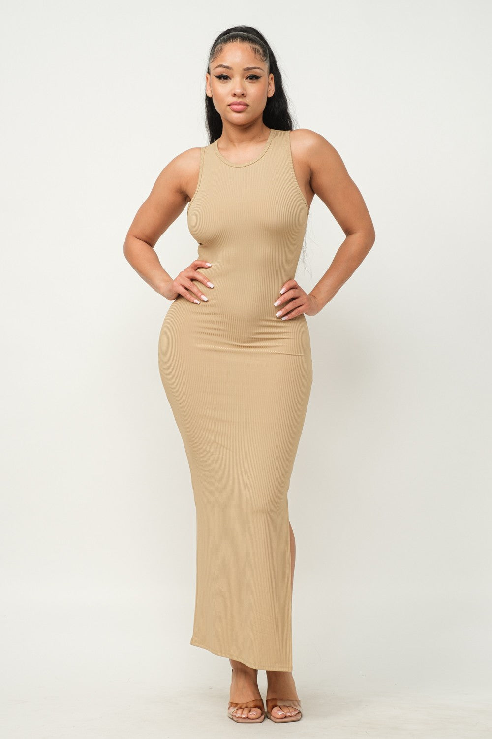 Sleeveless Side Slit Bodycon Dress JULIA