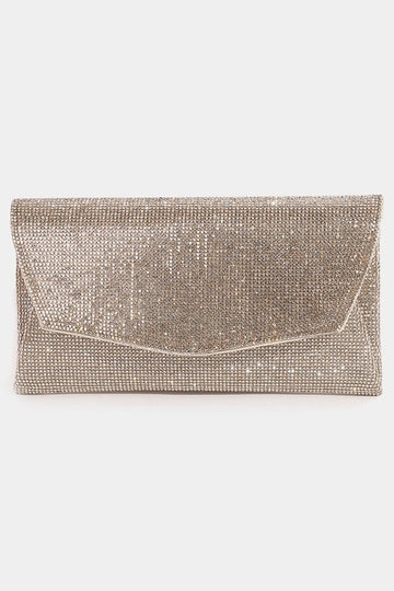 Rhinestone Pave Envelope Clutch Bag