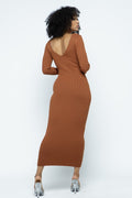 Off Shoulder Ribbed Bodycon Dress HERA COLLECTION