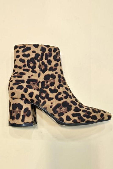 Ankle Bootie with Short Heel - Leopard J.P ORIGINALS