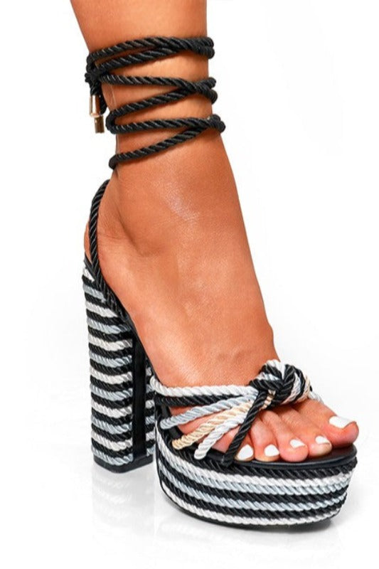 Chunky Rope Heel with Rope Laces LILIANA