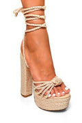 Chunky Rope Heel with Rope Laces LILIANA