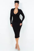 Keepin' it Classy Collared Ribbed Dress HERA COLLECTION