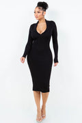 Keepin' it Classy Collared Ribbed Dress HERA COLLECTION