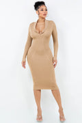 Keepin' it Classy Collared Ribbed Dress HERA COLLECTION