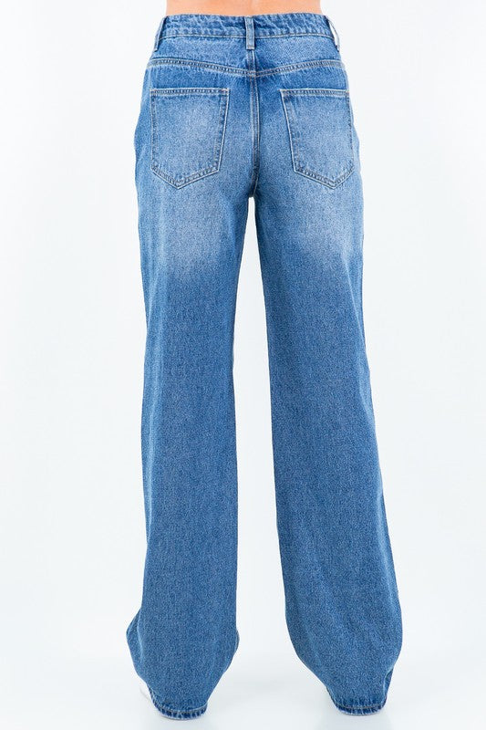 Loose Fit Straight Leg Jeans AMERICAN BAZI