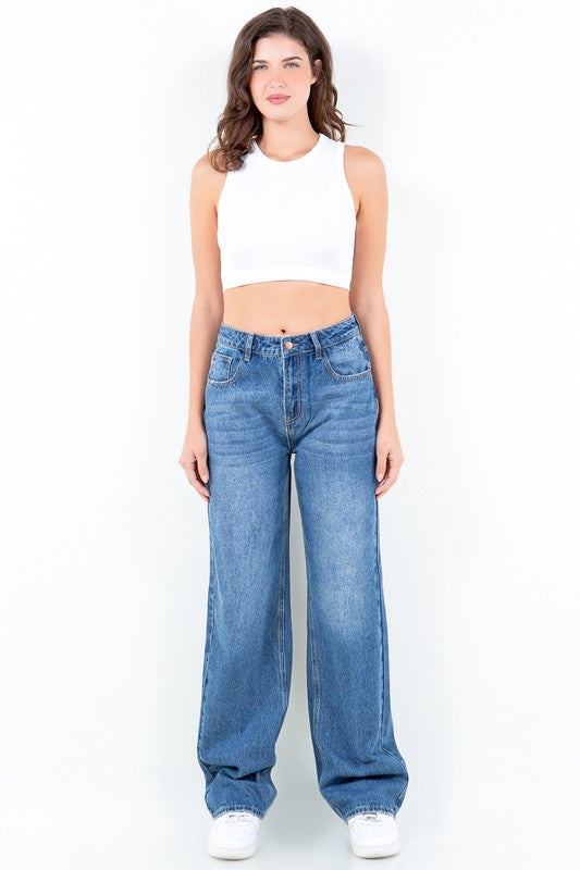 Loose Fit Straight Leg Jeans AMERICAN BAZI