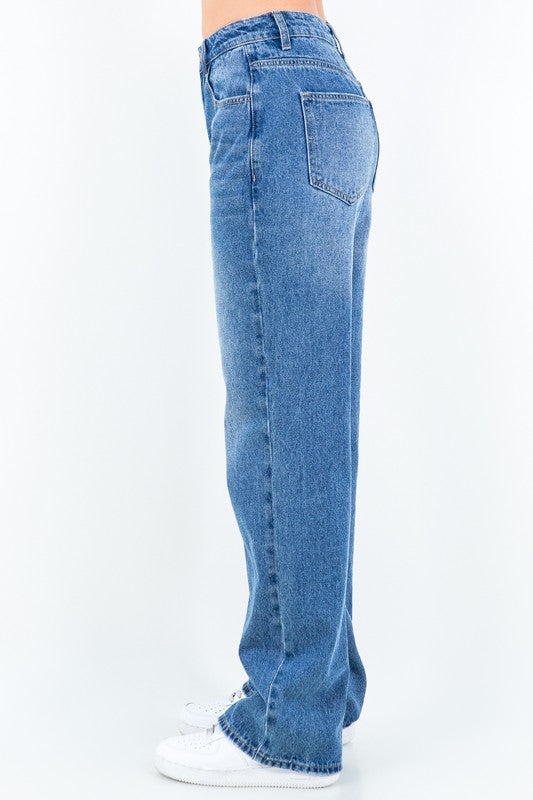 Loose Fit Straight Leg Jeans AMERICAN BAZI