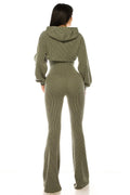 Ribbed Hoodie Jumper Set FASHION LOVE