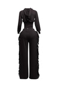 Hoodie Jacket & Side Tassel Pants Set K TOO