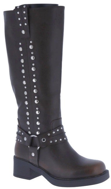 Womens Fashion Rivet Knee High Boots (OLD) WEEBOO INTERNATIONAL INC.