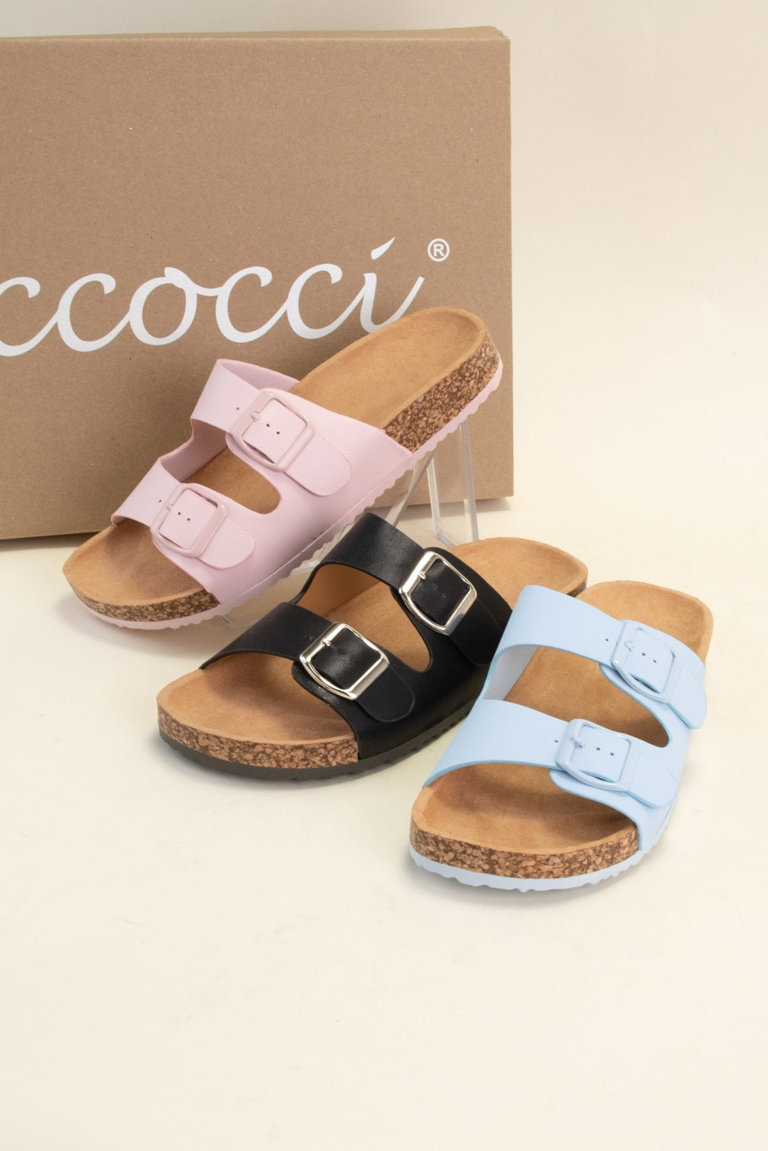 Colorful Double Buckle Sandal