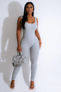 Back Detail Sleeveless Jumpsuit - OLD PRETTY KNIT