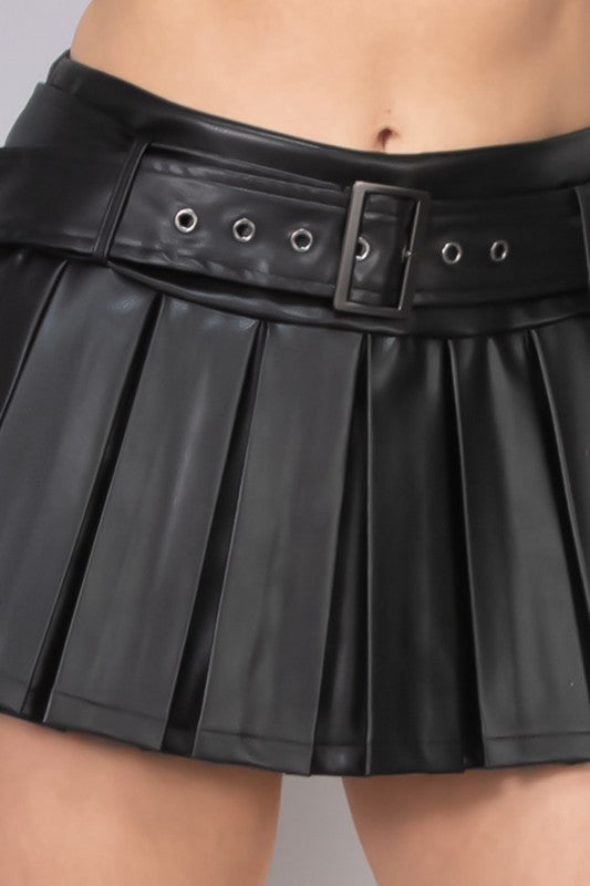 Pleated Skort W Belt shopiris