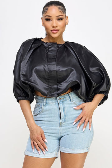 Balloon Sleeve Bubble Blouse HIGHLIGHT