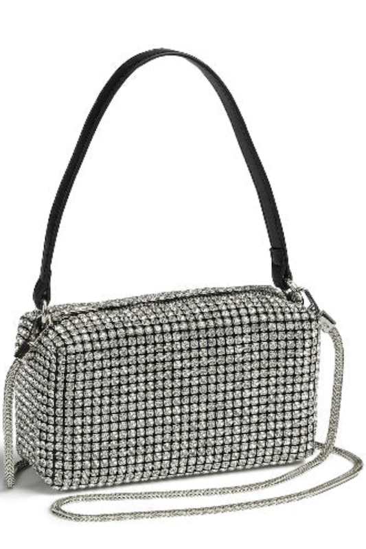 Rhinestone Bag with Long Chain FOREVER LINK INTL INC