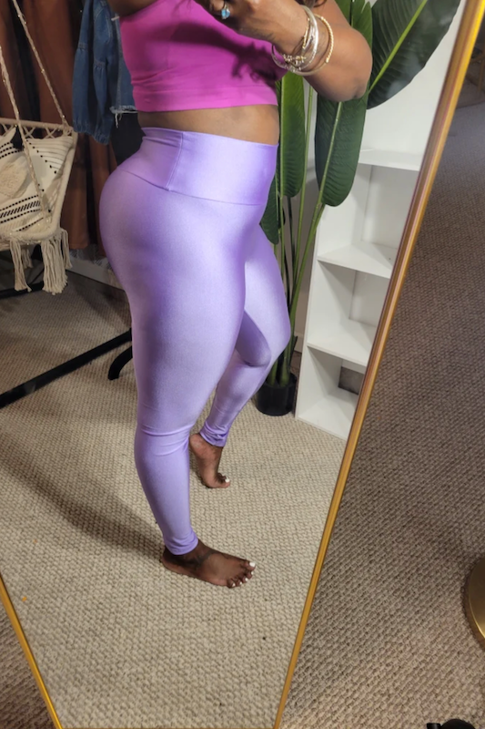 High Waist Shiny Leggings LETS GO APPAREL