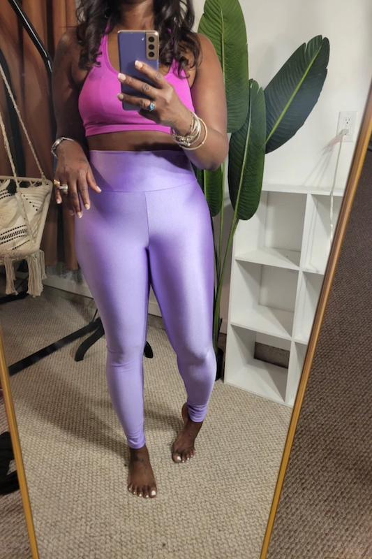 High Waist Shiny Leggings LETS GO APPAREL