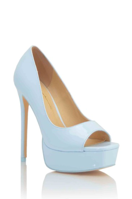 Peep Square Toe Platform Heel Shoe OLI J INC