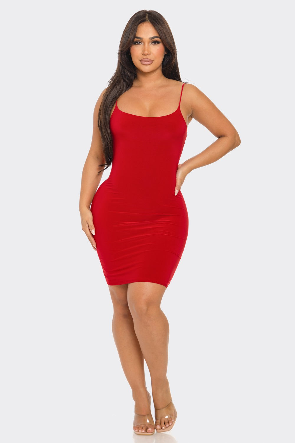 Spaghetti Strap Mini Dress LETS GO APPAREL