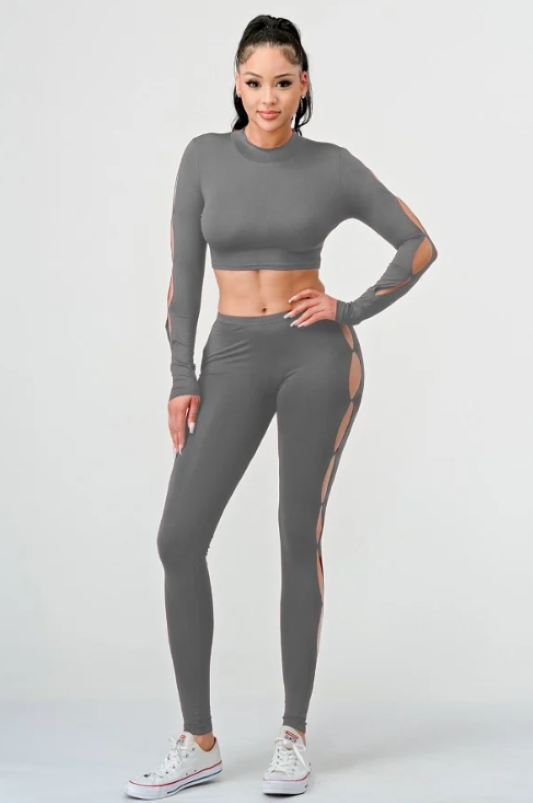 Shape Black Snatched Rib Cut Out Side Leggings DAISY