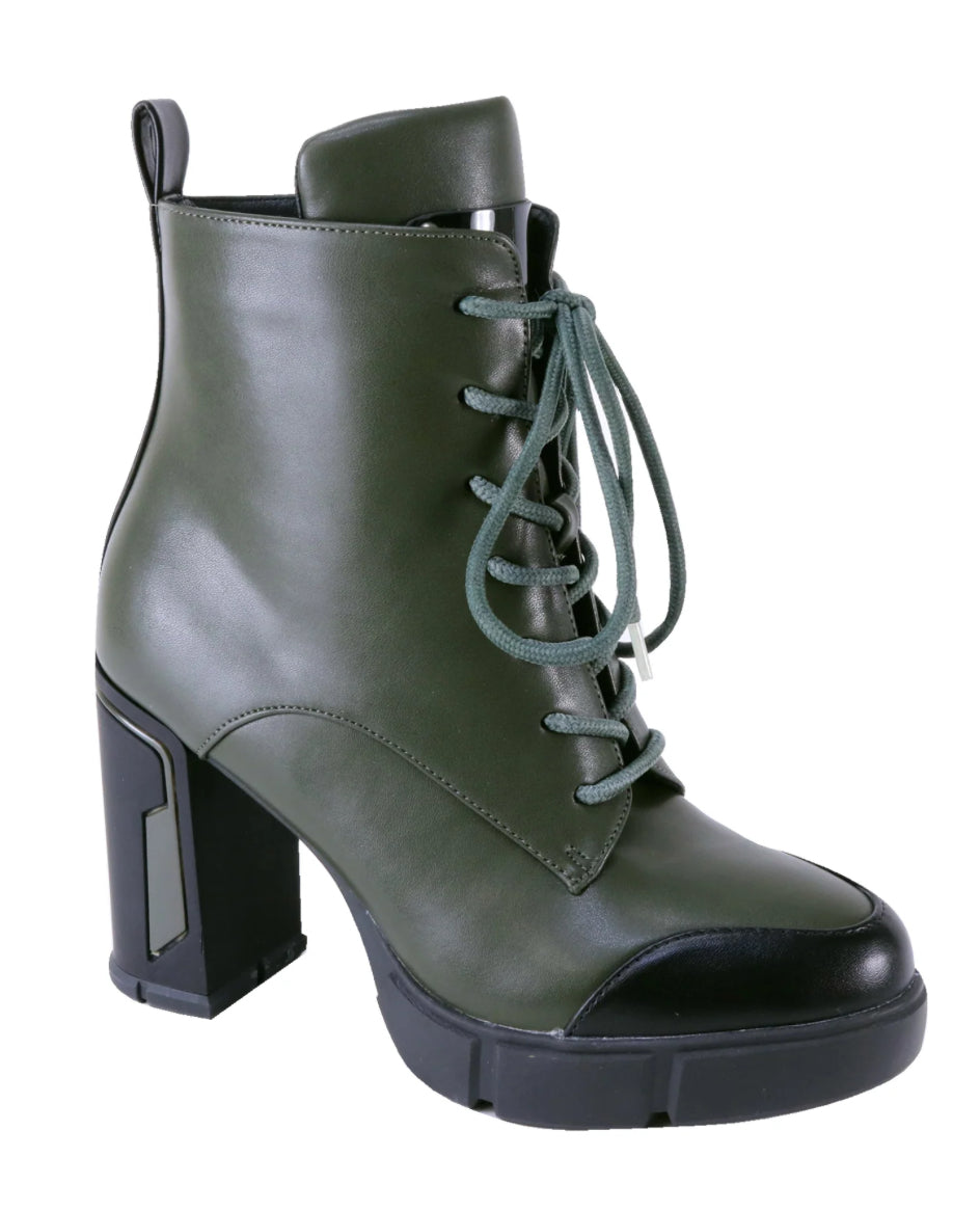 Platform Lace up Combat Booties SUMMER RIO CORP