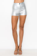 High Waist Stretch Metallic Disco Short JC & JQ INC