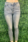 Acid Wash Skinny Jeans - Blue AWESOME CONCEPT INC