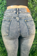 Acid Wash Skinny Jeans - Blue AWESOME CONCEPT INC