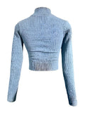 Mock Neck Long Sleeve Sweater Top EHL IMPORTS