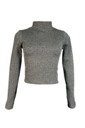 Mock Neck Long Sleeve Sweater Top EHL IMPORTS