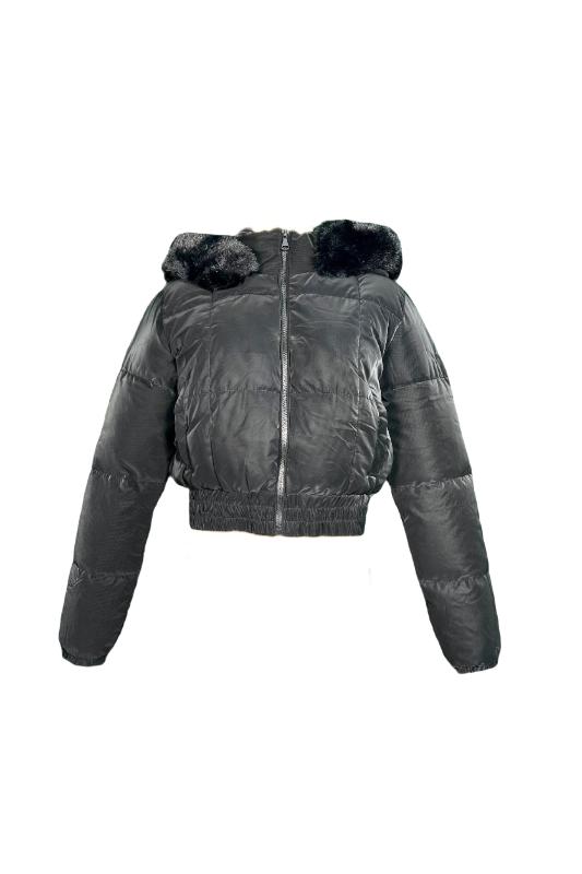 Puffed Fur Hoodie Jacket shopiris