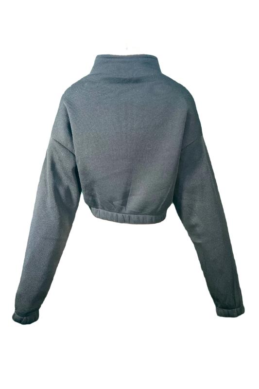 Fleece High Neck Quarter Zip Up