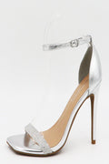 Single Rhinestone Banded Heel with Ankle Strap J.P ORIGINALS