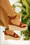 Open Toe Espadrille Wedge Sandal J.P ORIGINALS