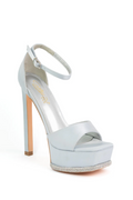 Rhinestone Trim Platform Heel with Ankle Strap DDK FOOTWEAR