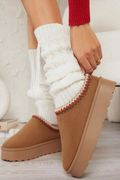 Slip on Platform Booties FOREVER LINK INTL INC