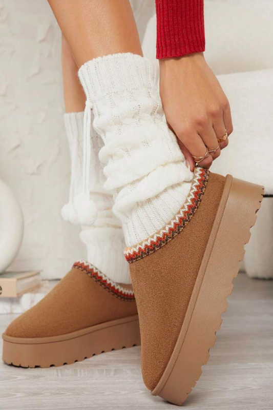 Slip on Platform Booties FOREVER LINK INTL INC