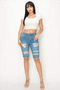 Long Denim Shorts ENCORE JEANS.CORP