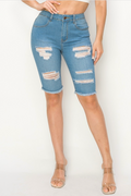 Long Denim Shorts ENCORE JEANS.CORP