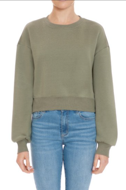 Fleece Sweater Top AMBIANCE APPAREL