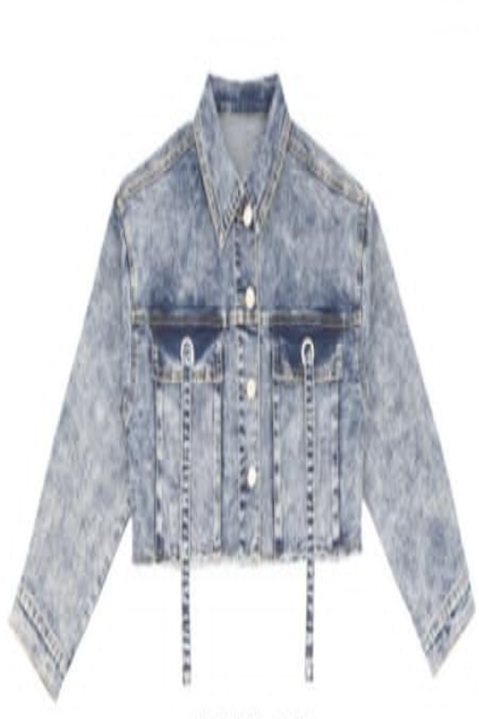 Acid Wash Denim Jacket - Blue AWESOME CONCEPT INC