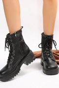 Forever Women Sole Lace Up Combat Boots FOREVER LINK INTL INC