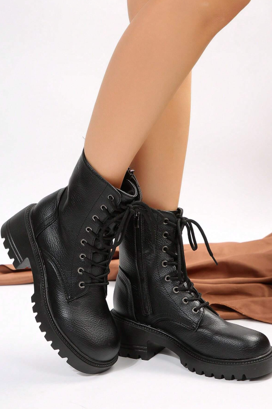 Forever Women Sole Lace Up Combat Boots FOREVER LINK INTL INC