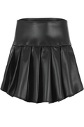 Short Pleated PU Skirt JNK USA