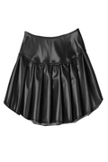 Short Pleated PU Skirt JNK USA