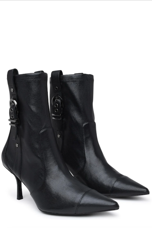 Pointed Toe PU Booties LEGEND FOOTWER INC